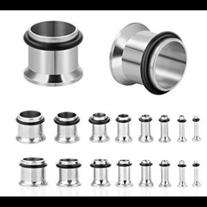 Stainless steel ear stretching kit
